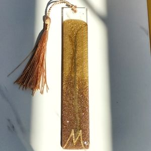 Handmade Initial Resin Bookmark
